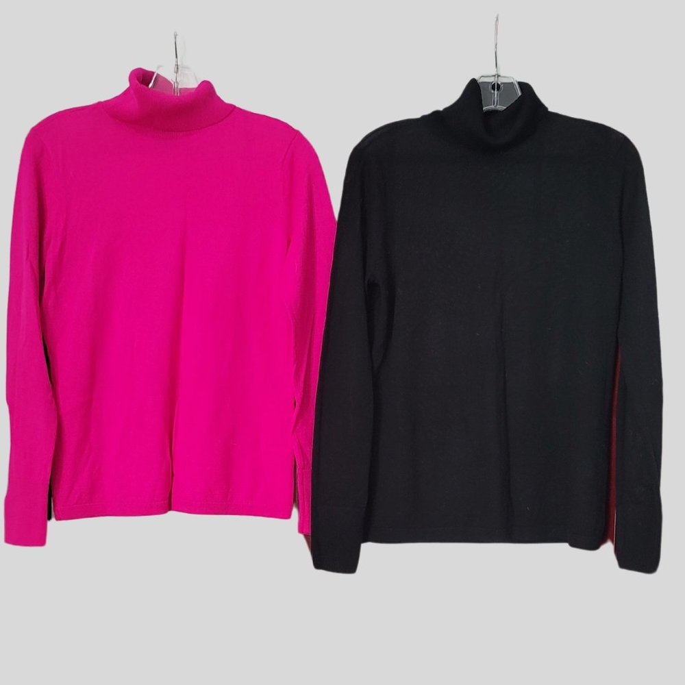 CASHMERE TURTLENECK SWEATERS FROM NORDSTROM SZ M $40 for BOTH
